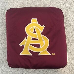 Maroon and Yellow ASU Pillow